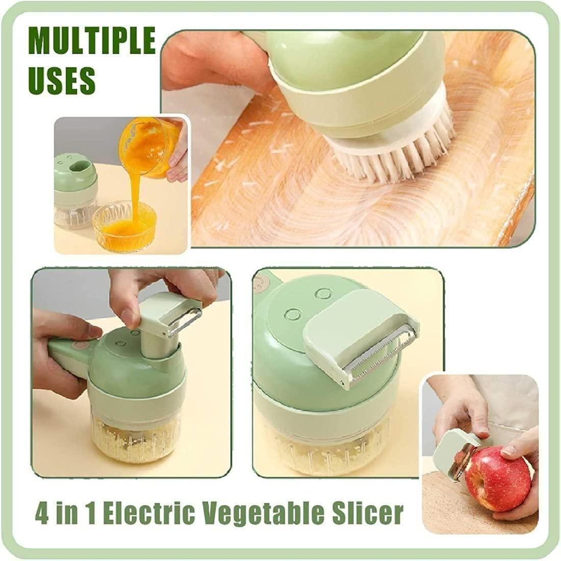 SwiftChop 4-in-1 Portable Electric Vegetable Cutter Set