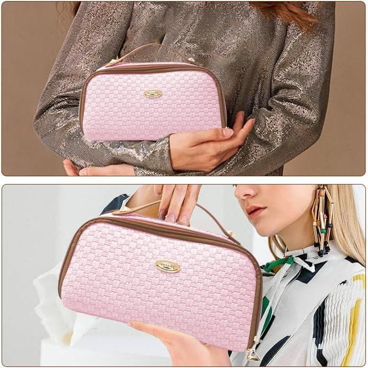 GlamWeave Double Zipper Cosmetics Bag