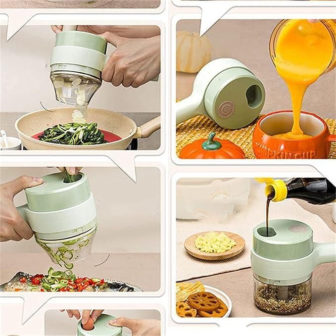 SwiftChop 4-in-1 Portable Electric Vegetable Cutter Set