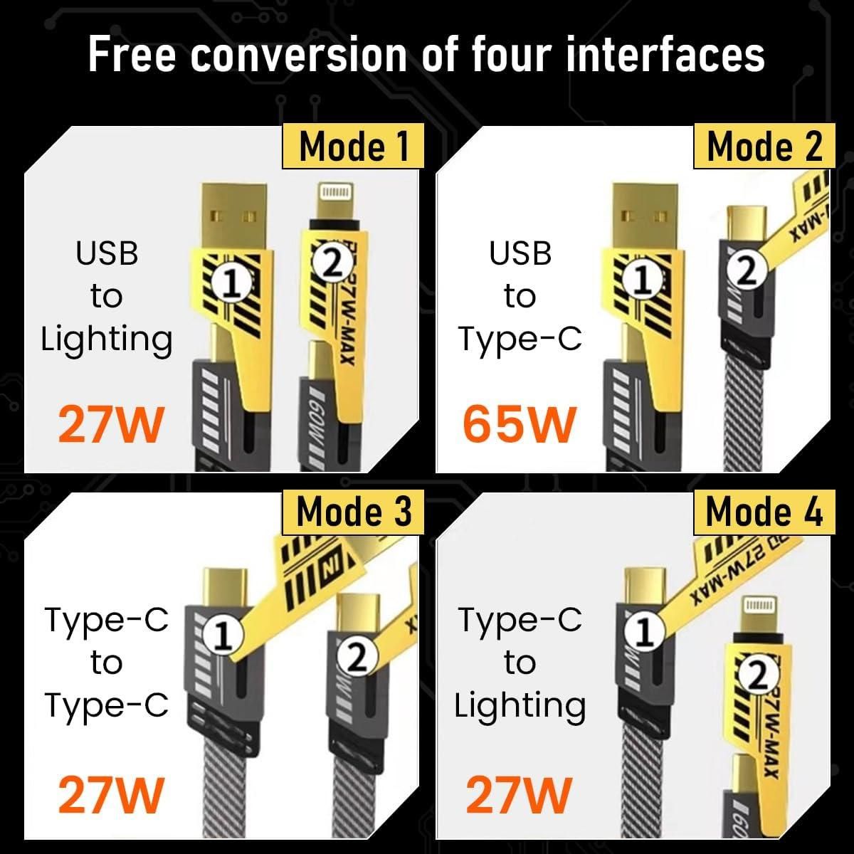 ChargeMate™ 4-in-1 USB-C & Lightning Cable