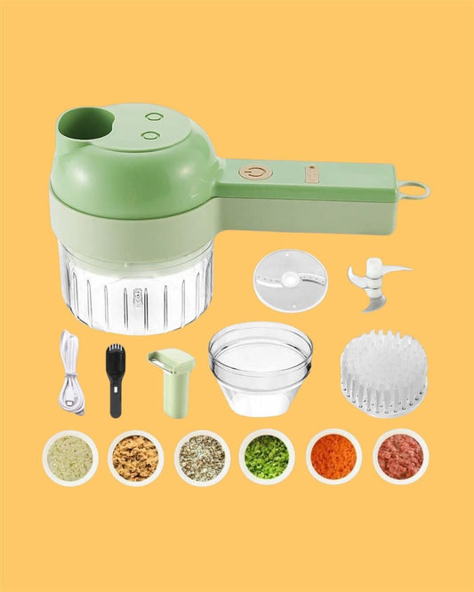 SwiftChop 4-in-1 Portable Electric Vegetable Cutter Set